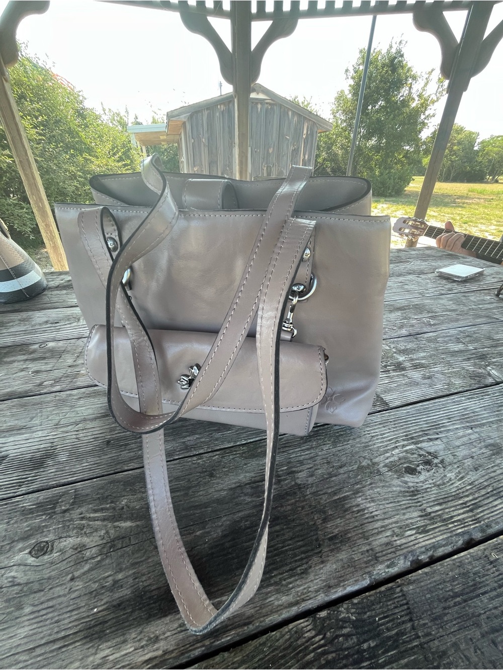 PATRICIA NASH w/attached wallet , Women’s Leather  Bag in Taupe